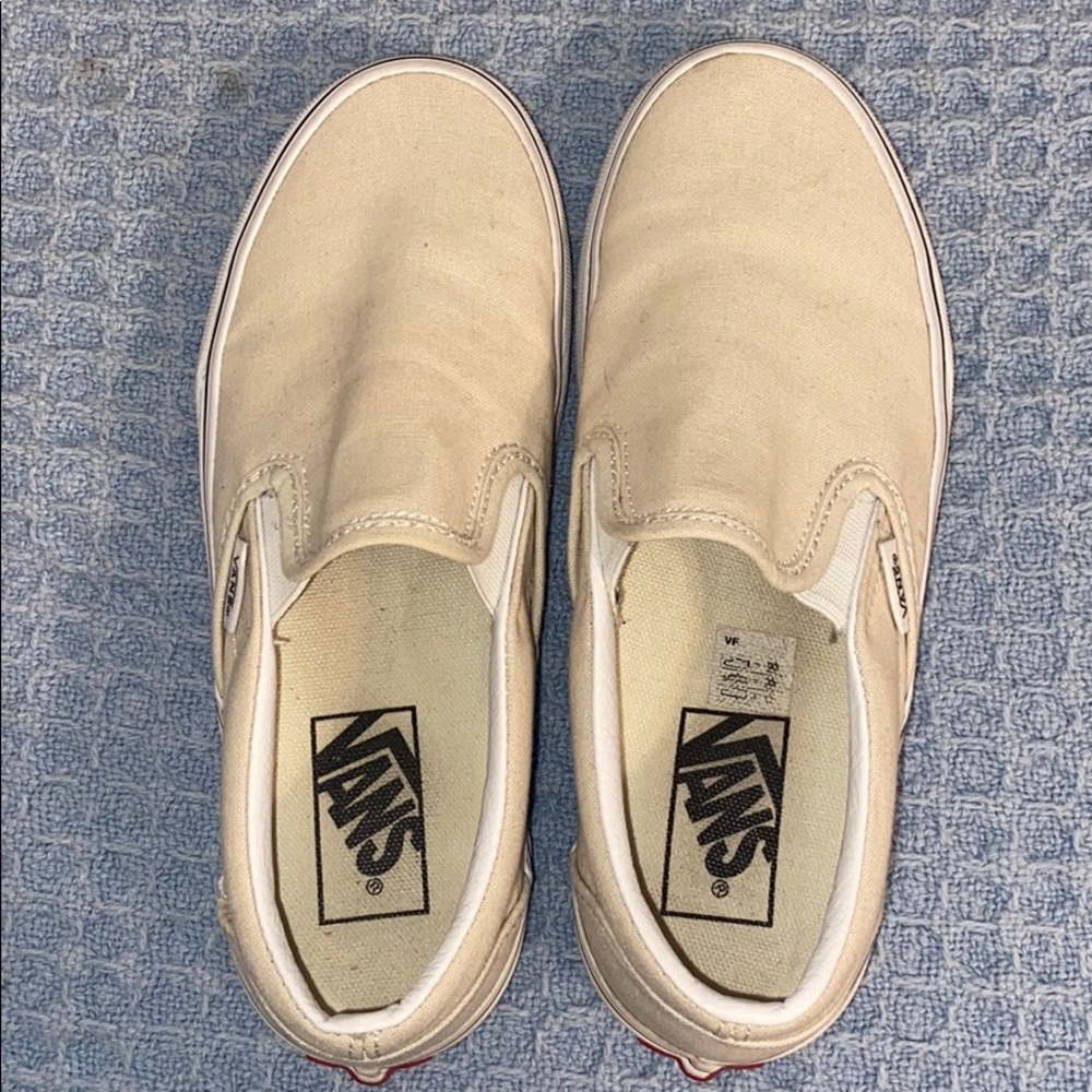 off white slip on Vans